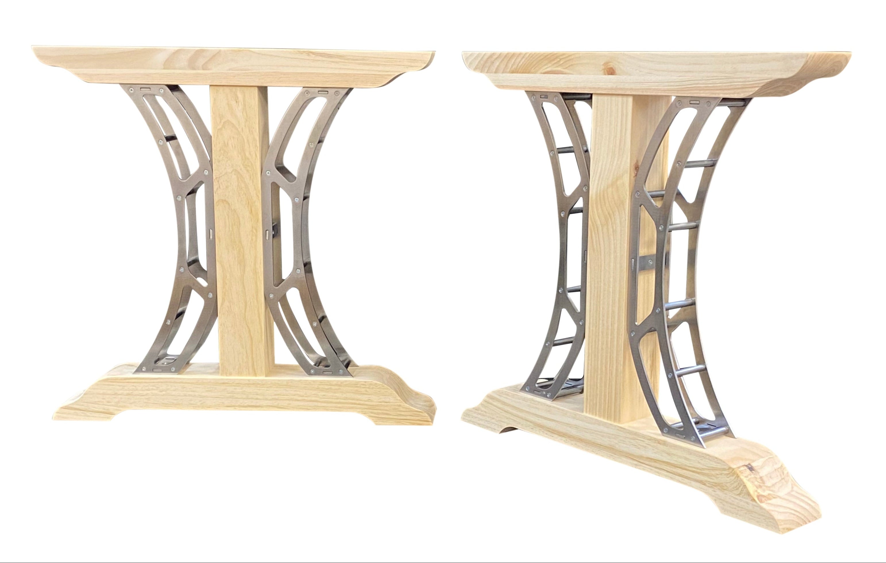 Industrial Crescent Table Legs
