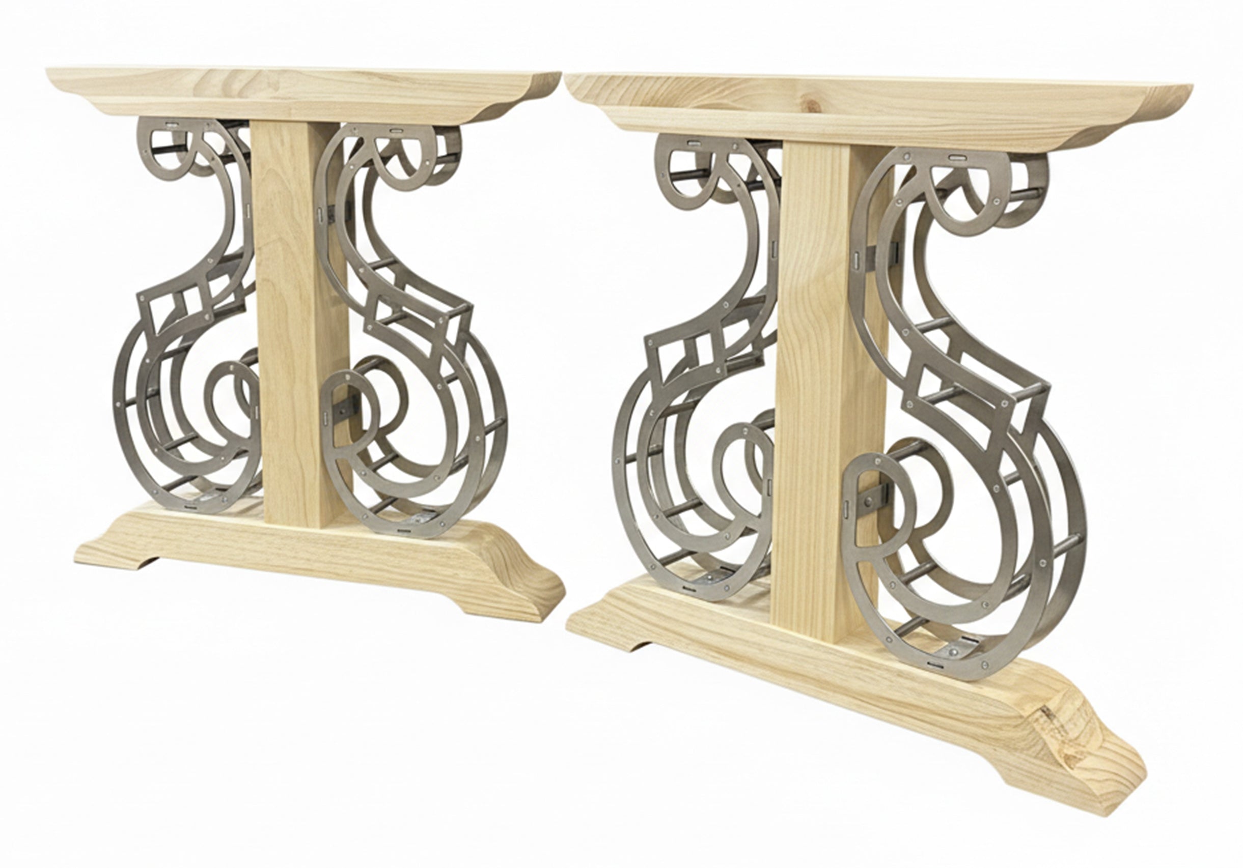 Industrial Scroll Table Legs