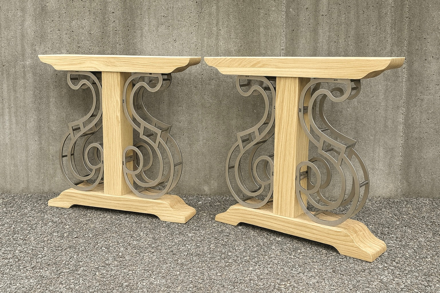 Industrial Scroll Table Legs