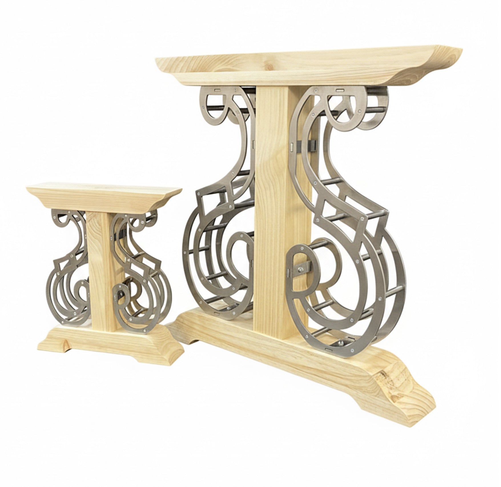 Industrial Scroll Table Legs