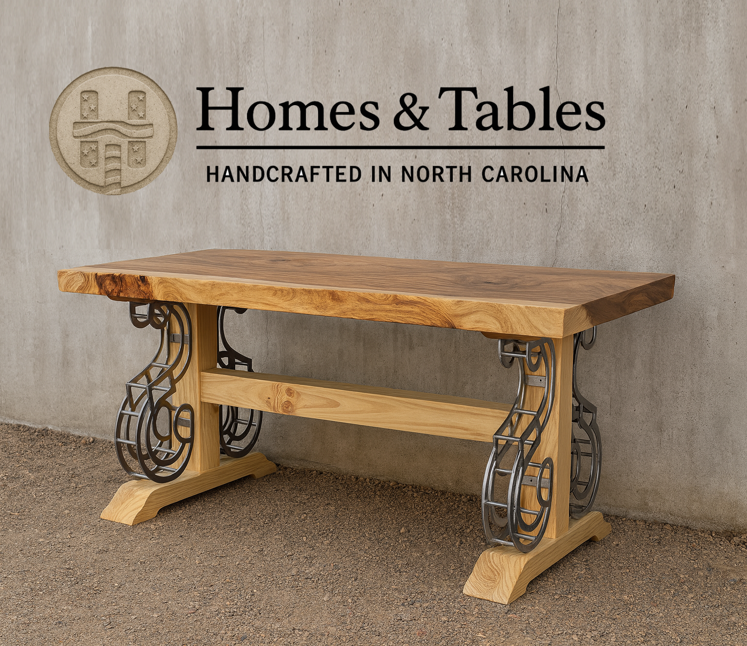 Industrial Scroll Table Legs