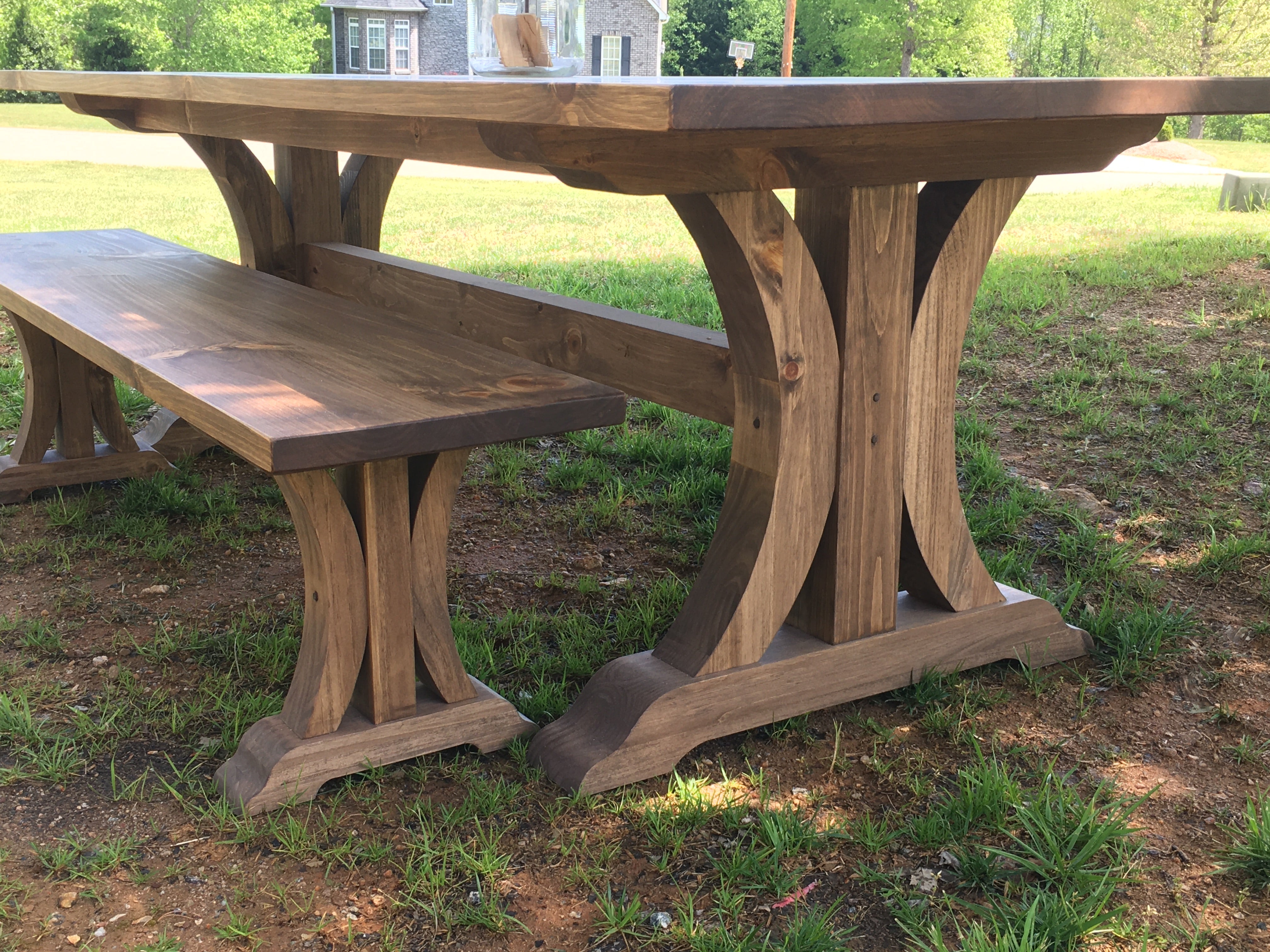 Crescent Trestle Bench Legs