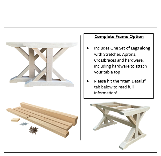 Complete Maple Modern Trestle Frame – Homes And Tables