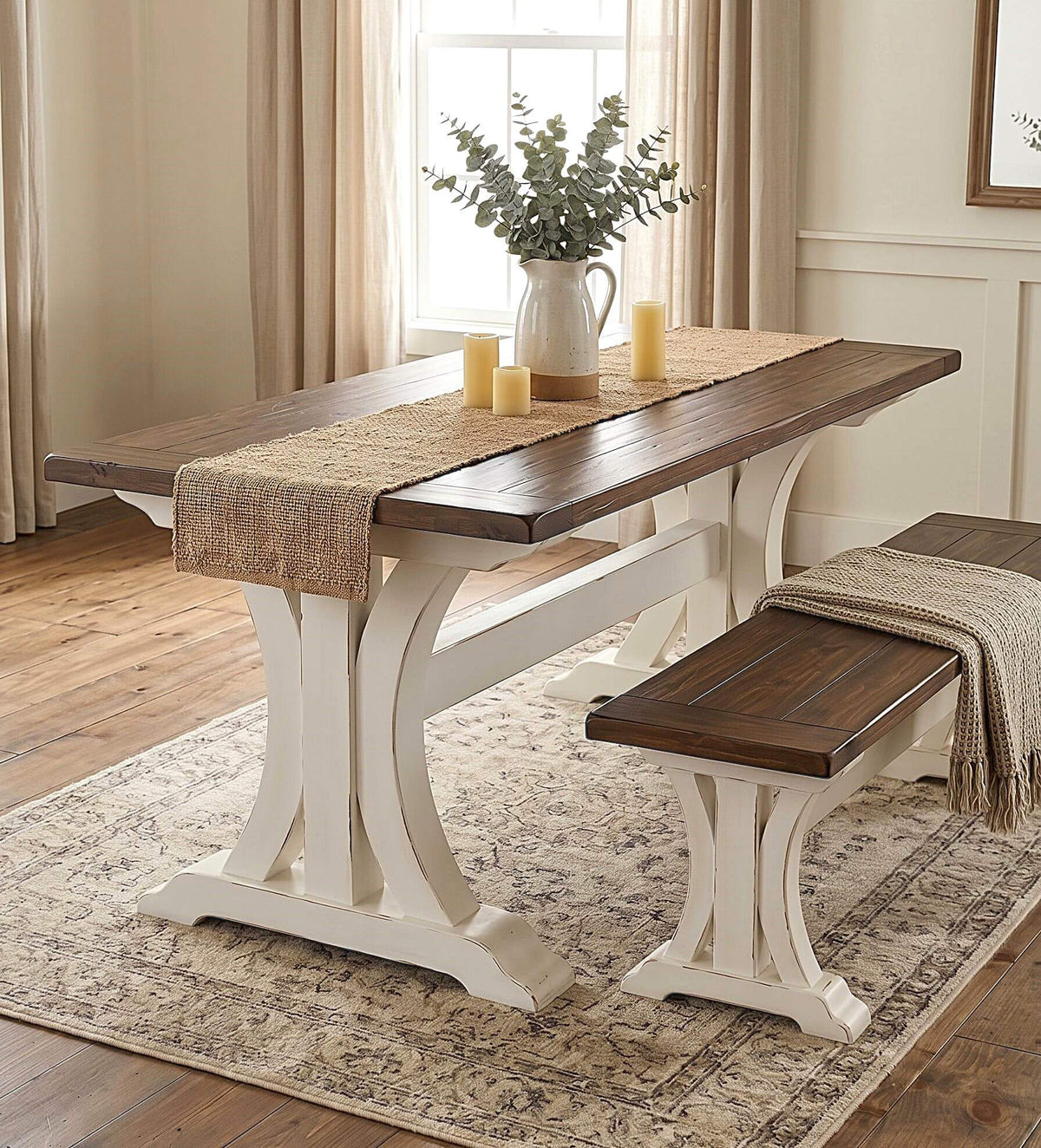 Crescent Trestle Complete Table Frame