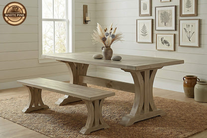 Crescent Trestle Complete Table Frame