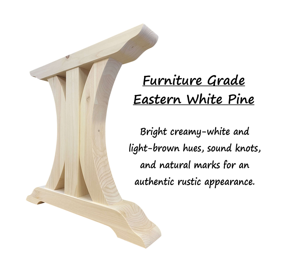Crescent Trestle Complete Table Frame