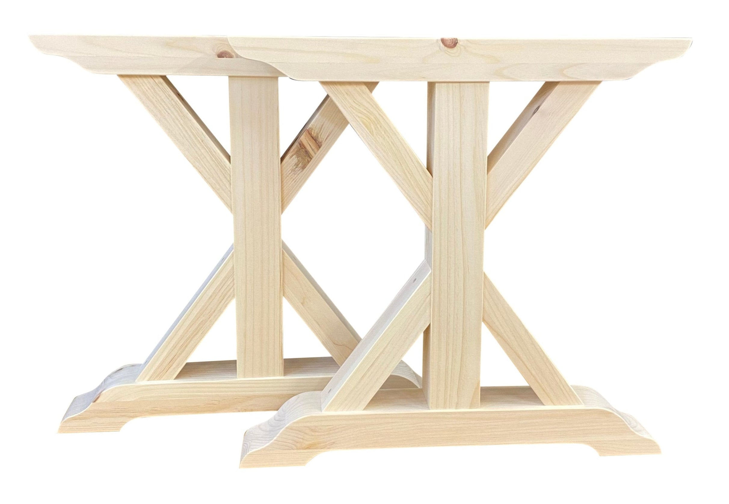 Trestle Table Base Cayman : Glass Top Dining Table With Timber Legs