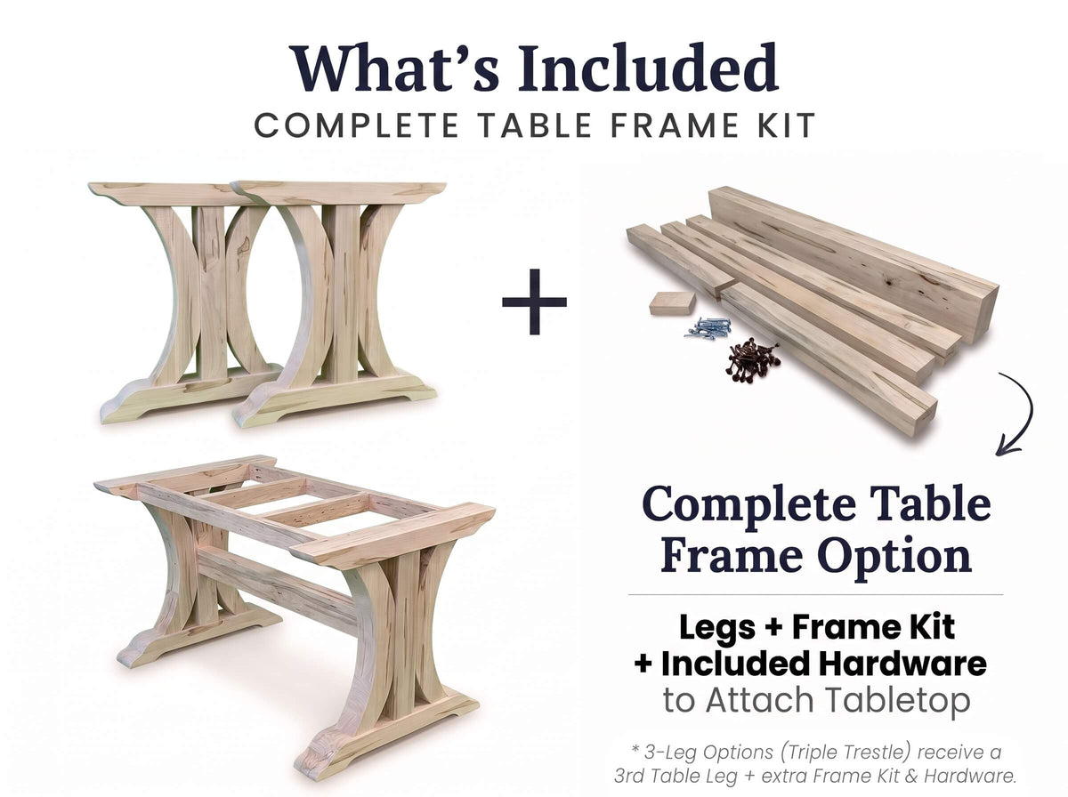 Crescent Trestle Complete Table Frame