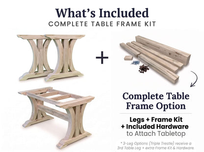 Crescent Trestle Complete Table Frame