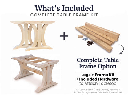 Crescent Trestle Complete Table Frame
