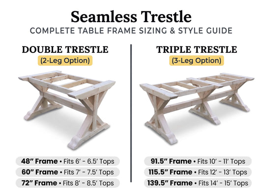 Seamless Trestle Complete Table Frame