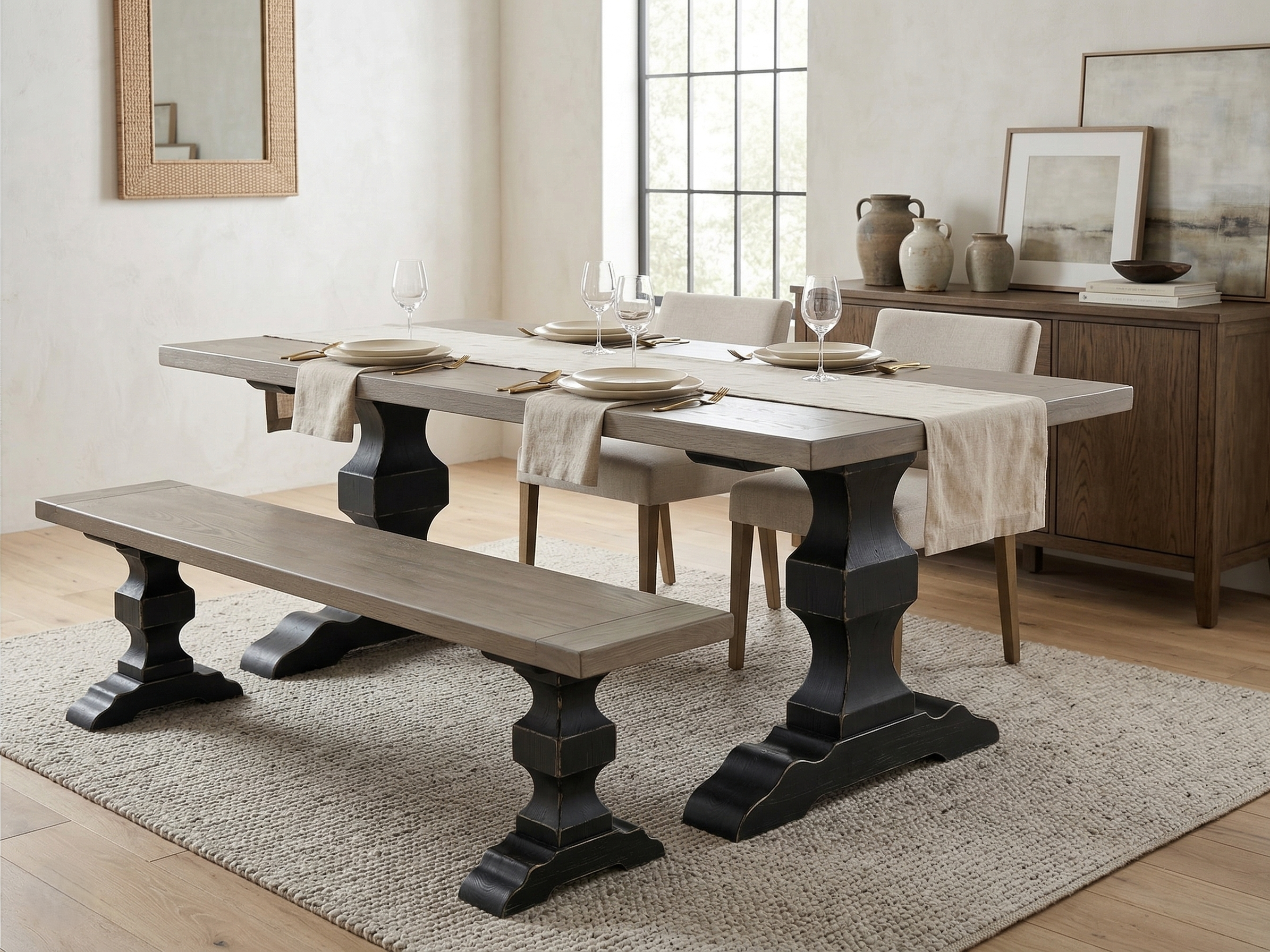 Chalice Pedestal Bench Legs